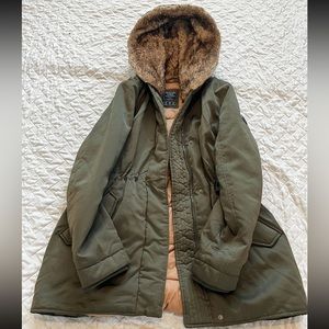 ABERCROMBIE & FITCH LINED MILITARY PARKA COAT WOMEN’S SIZE Large